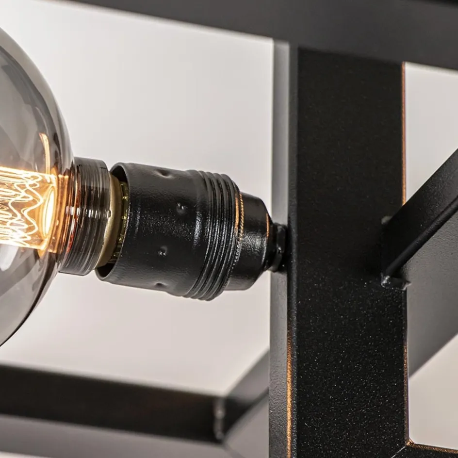 Rechthoekige plafondlamp triple square mat zwart>Straluma Sale