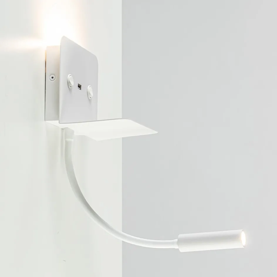 Rechthoekige wandlamp inclusief LED en USB>Straluma