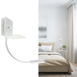 Rechthoekige wandlamp inclusief LED en USB><noscript><img width=