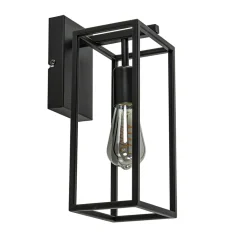 Rechthoekige wandlamp mat zwart frame>Straluma Hot