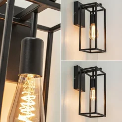 Rechthoekige wandlamp mat zwart frame></noscript>Straluma Hot