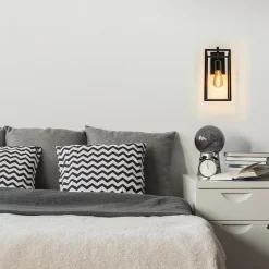 Rechthoekige wandlamp mat zwart frame></noscript>Straluma Hot