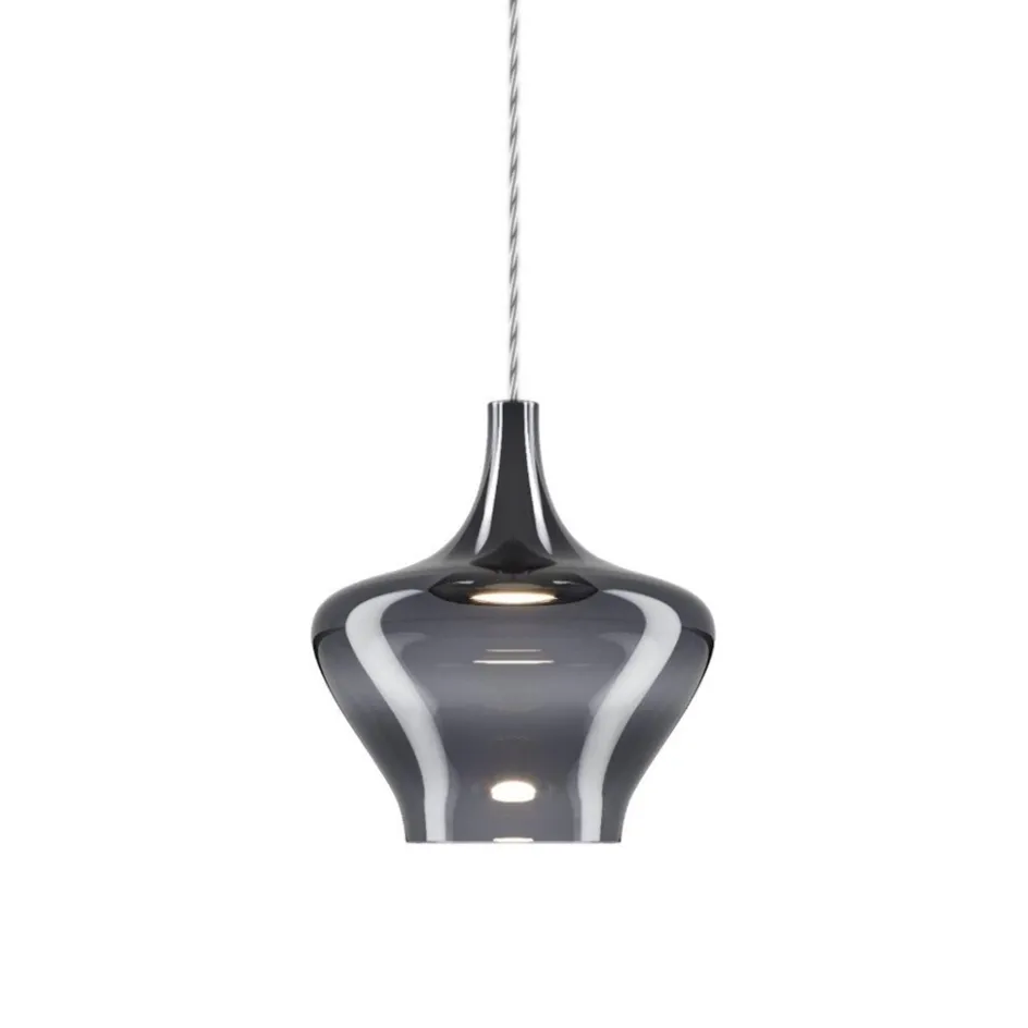 Retro design hanglamp smoke glas met LED>Straluma New