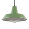 Retro metalen hanglamp groen met wit>Straluma