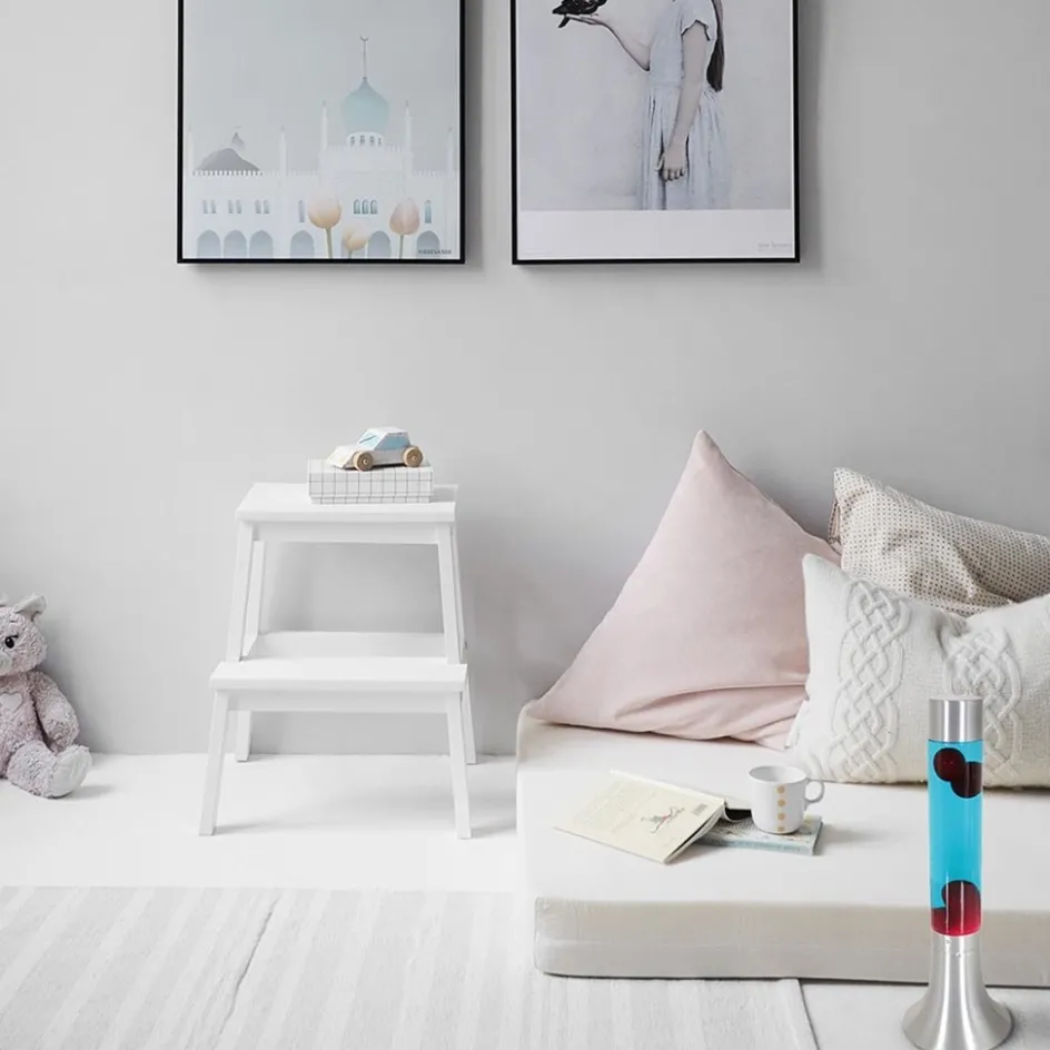 Retro tafellamp lava blauw met rood>Straluma Outlet