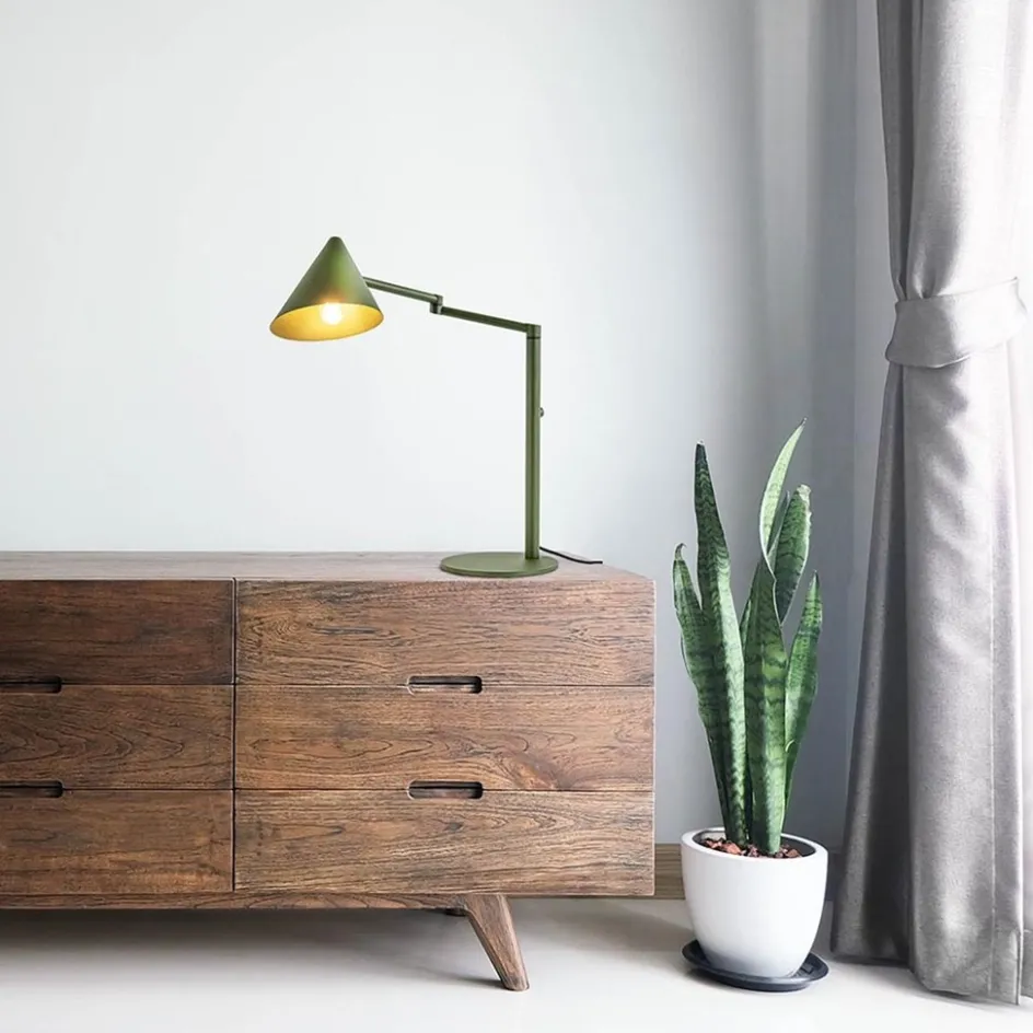 Retro tafellamp met kap verstelbaar groen>Straluma Hot