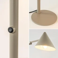 Retro tafellamp met kap verstelbaar zand><noscript><img width=