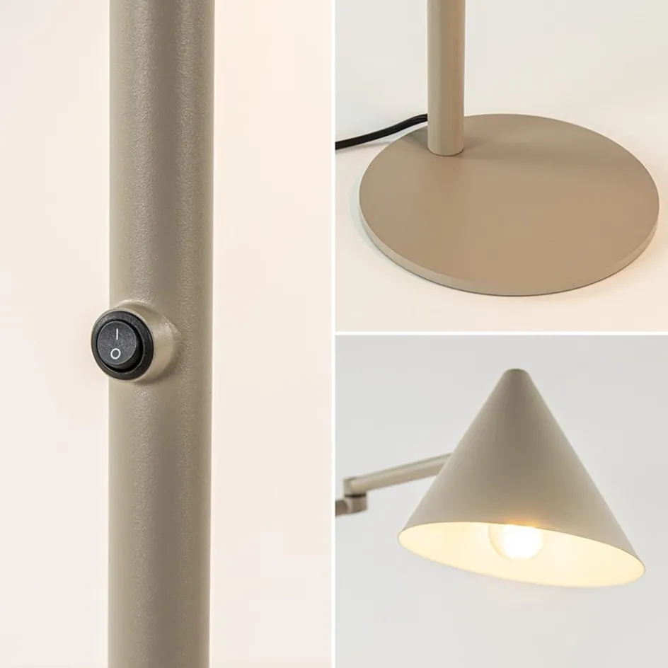 Retro tafellamp met kap verstelbaar zand>Straluma Best