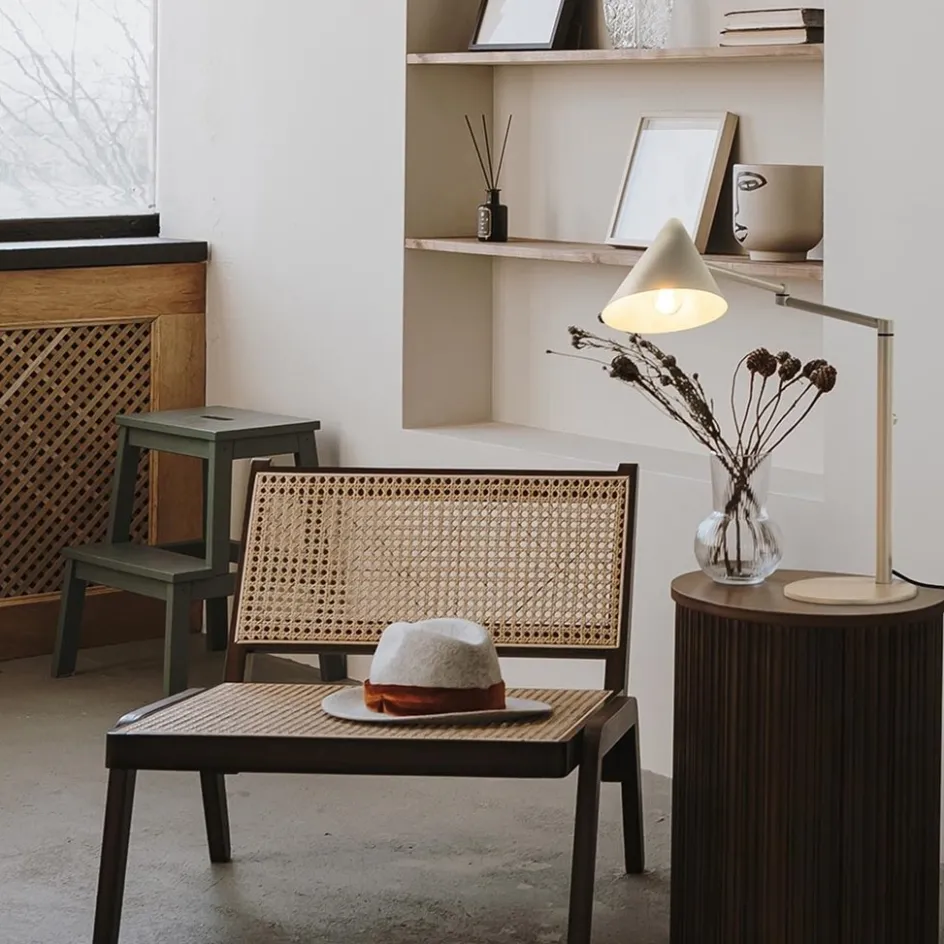 Retro tafellamp met kap verstelbaar zand>Straluma Best