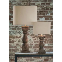 Robuuste lampvoet Cadore massief hout met brons></noscript>Straluma Clearance