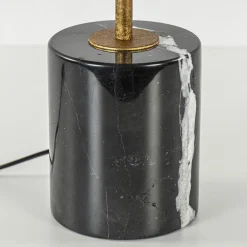 Robuuste tafelamp brons met zwart marmeren voet><noscript><img width=