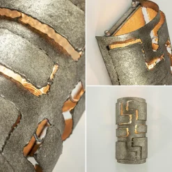 Robuuste wandlamp ambachtelijk zilver><noscript><img width=