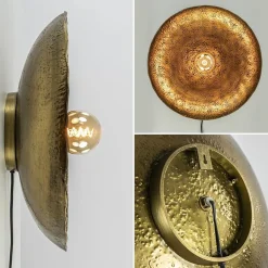 Robuuste wandlamp Neva rond 50 cm antiek brons><noscript><img width=