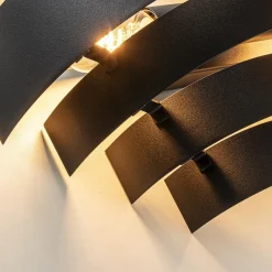 Robuuste wandlamp zwarte ringen><noscript><img width=