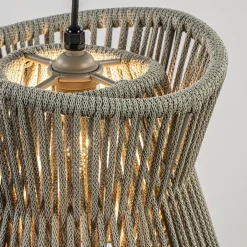 Ronde buiten hanglamp donker beige IP44><noscript><img width=