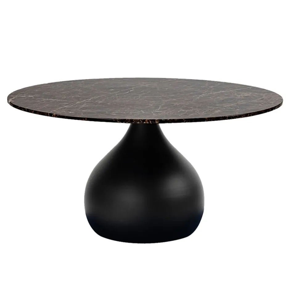 Ronde eetkamertafel bruin marmer Ø120 cm>Straluma Outlet
