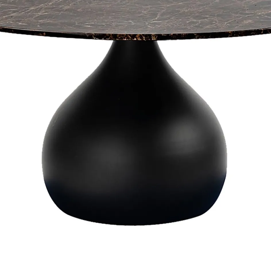 Ronde eetkamertafel bruin marmer Ø120 cm>Straluma Outlet