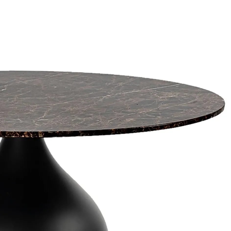 Ronde eetkamertafel bruin marmer Ø120 cm>Straluma Outlet