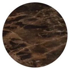 Ronde eetkamertafel bruin marmer Ø120 cm><noscript><img width=