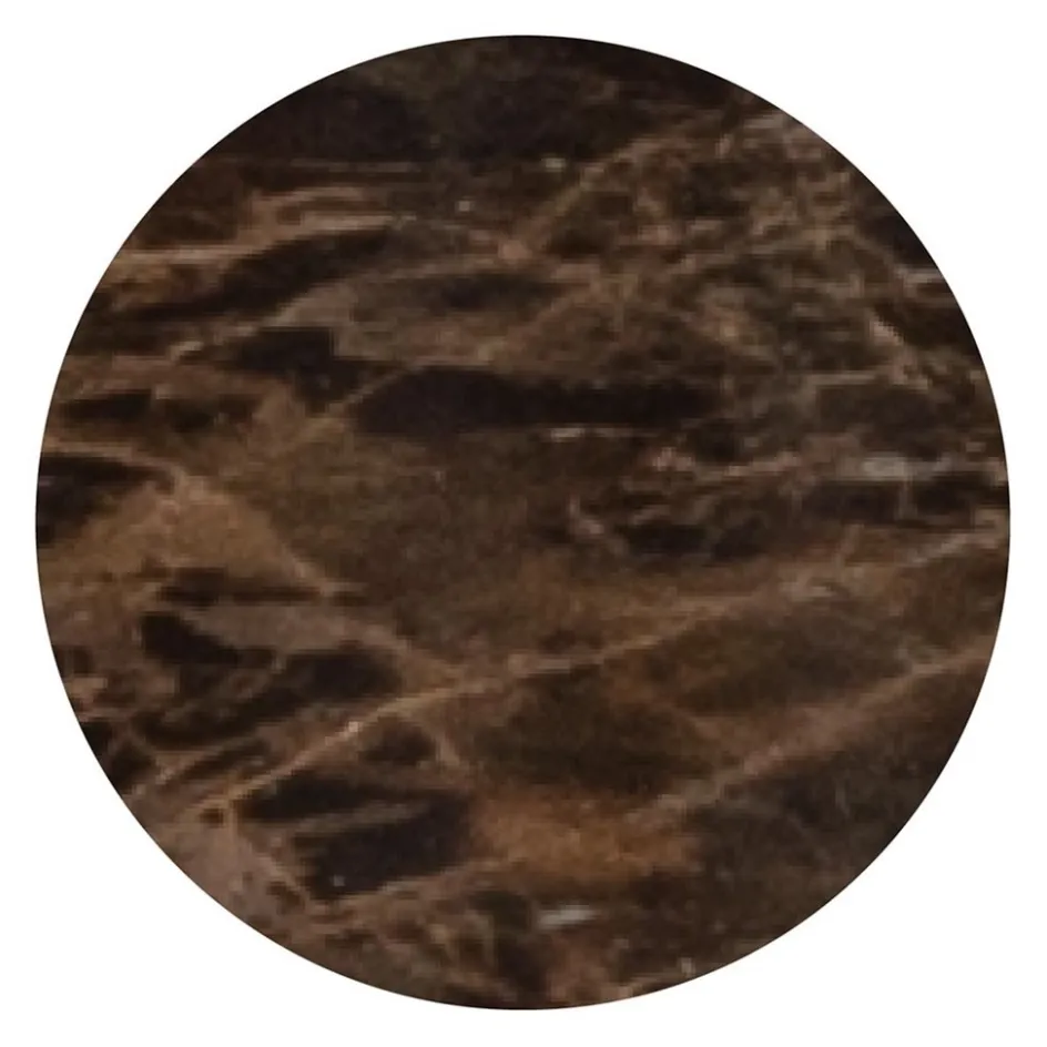 Ronde eetkamertafel bruin marmer Ø120 cm>Straluma Outlet