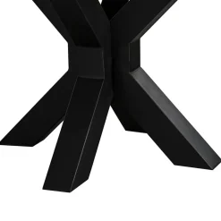 Ronde eettafel mangohout met zwarte poot Ø130 cm>Straluma Outlet