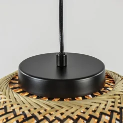 Ronde hanglamp bamboe naturel met zwart></noscript>Straluma Outlet