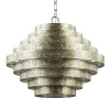 Ronde hanglamp metaal oud zilver 55 cm>Straluma Hot