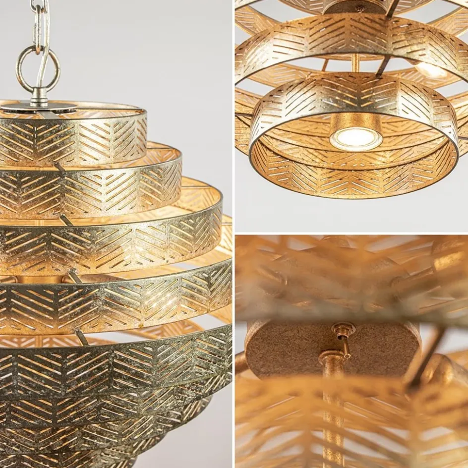 Ronde hanglamp metaal oud zilver 55 cm>Straluma Hot