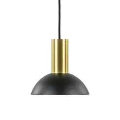 Ronde hanglamp zwart met brons klein>Straluma Online