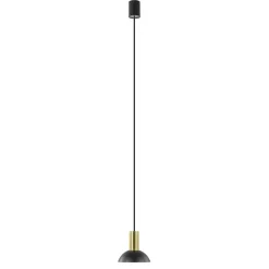 Ronde hanglamp zwart met brons klein>Straluma Online