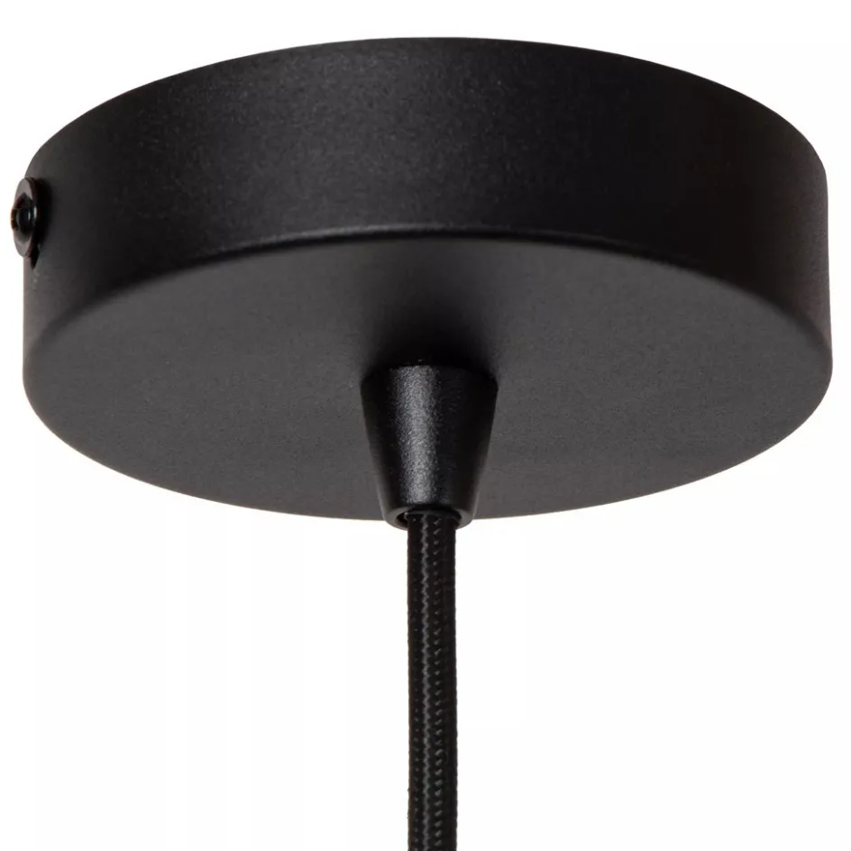 Ronde hanglamp zwart metaal met goud>Straluma Sale