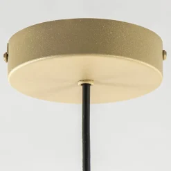 Ronde koepel hanglamp goud met witte kap><noscript><img width=