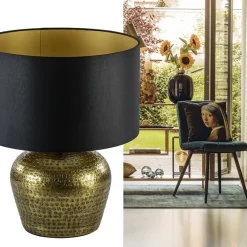 Ronde lampvoet Gondia antiek brons exclusief kap><noscript><img width=