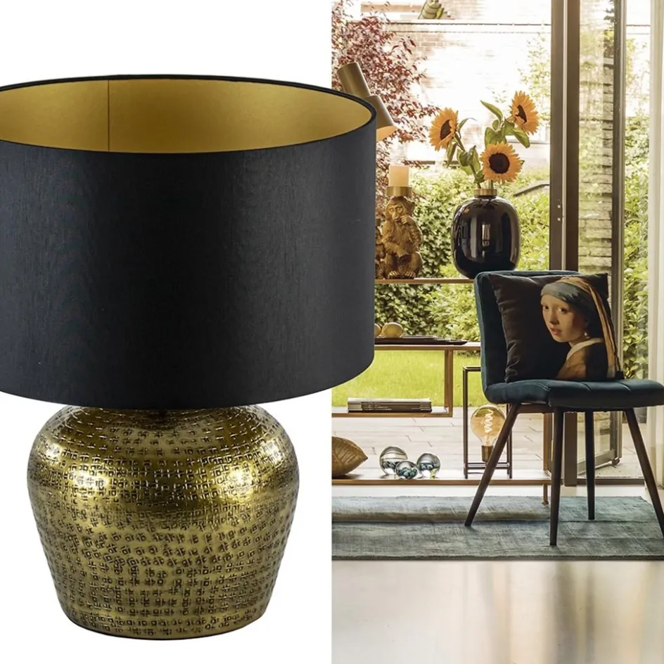 Ronde lampvoet Gondia antiek brons exclusief kap>Straluma Hot