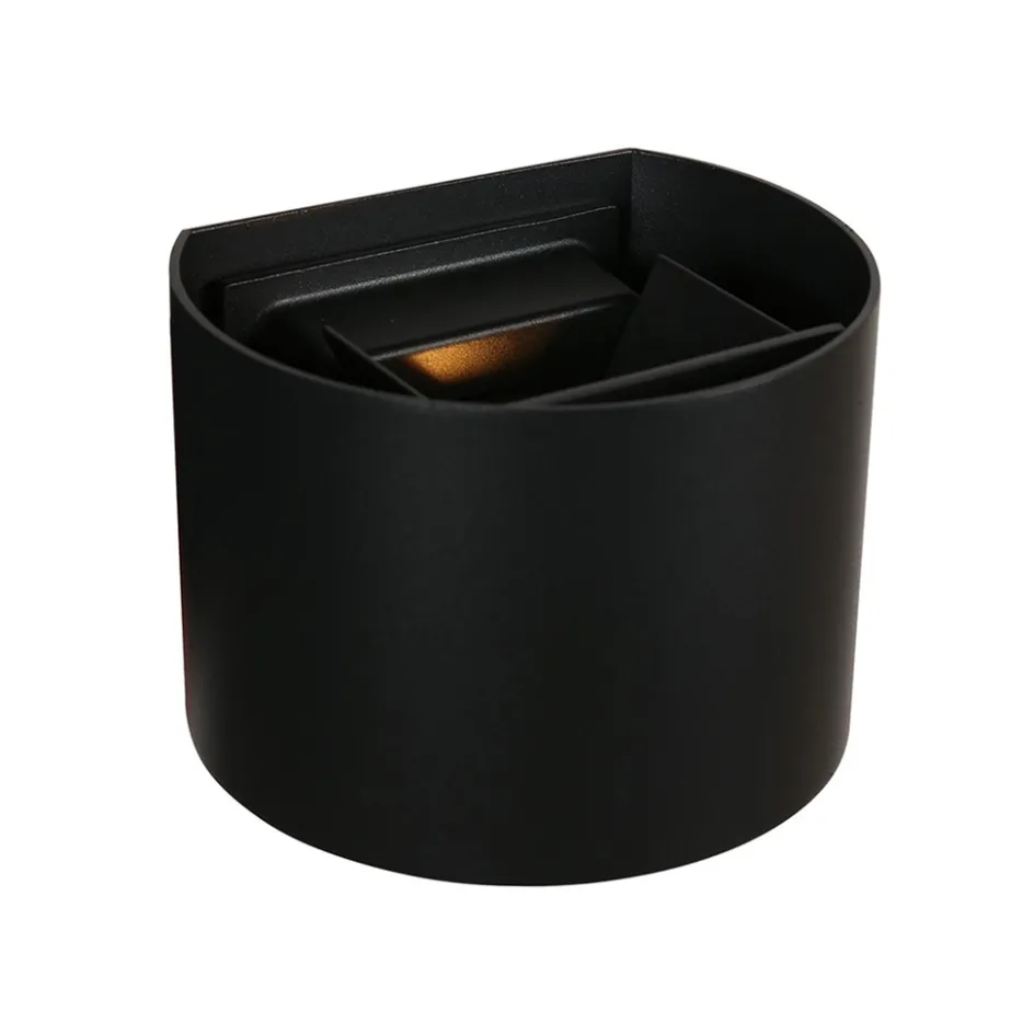 Ronde LED buitenlamp zwart inclusief lichtsensor>Straluma Sale