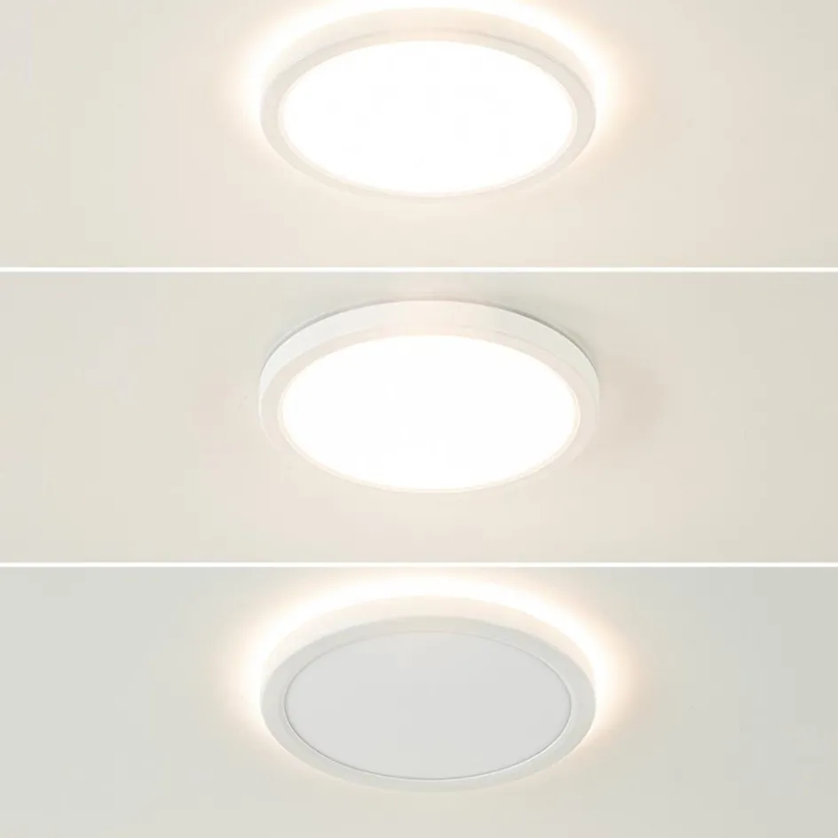 Ronde LED plafondlamp wit met 3 licht opties>Straluma New