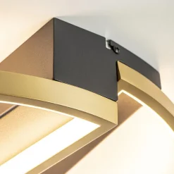 Ronde LED plafondlamp zwart goud><noscript><img width=