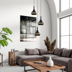 Ronde 3-lichts hanglamp mat zwart met goud><noscript><img width=