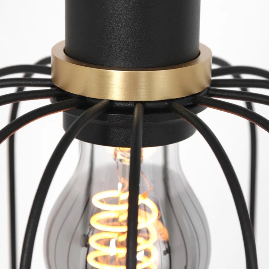 Ronde 3-lichts hanglamp met draadkappen divers>Straluma Discount