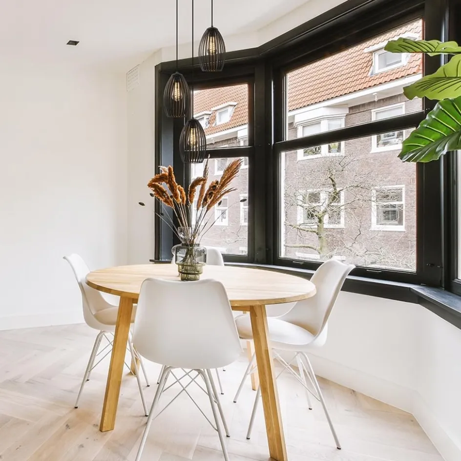 Ronde 3-lichts hanglamp met draadkappen mat zwart>Straluma Clearance