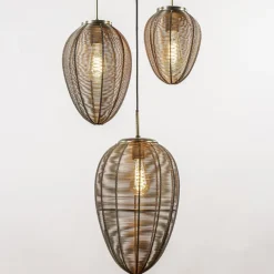 Ronde 3-lichts hanglamp Yaelle antiek brons met zwart><noscript><img width=