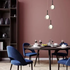 Ronde 3-lichts hanglamp zwart met smoke glas></noscript>Straluma