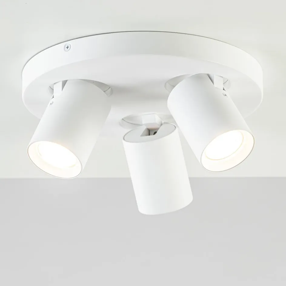 Ronde 3-lichts opbouwspot mat wit>Straluma Clearance