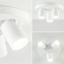 Ronde 3-lichts opbouwspot mat wit><noscript><img width=