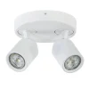 Ronde 2-lichts opbouwspot wit metaal verstelbaar>Straluma Sale