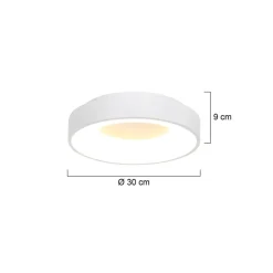 Ronde plafonnière wit inclusief LED><noscript><img width=