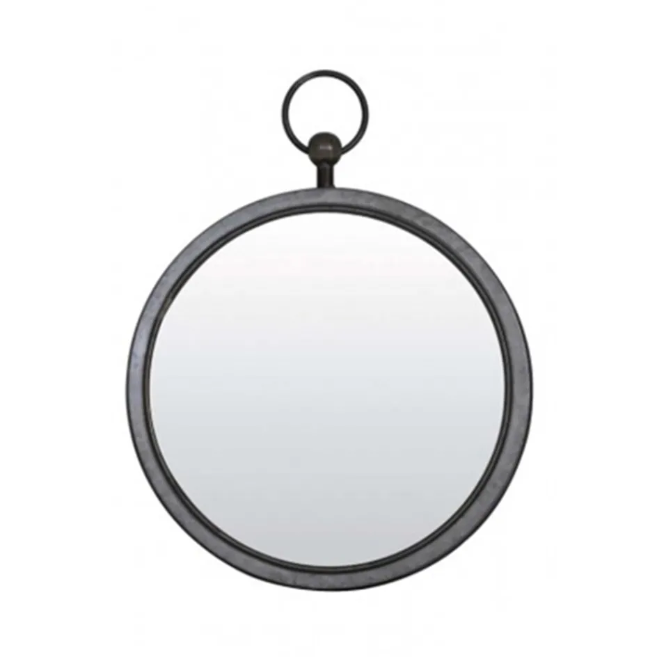 Ronde spiegel zink/grijs groot 46 cm>Straluma Clearance