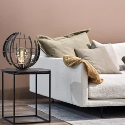 Ronde tafellamp Terra 35 cm zwart metaal><noscript><img width=