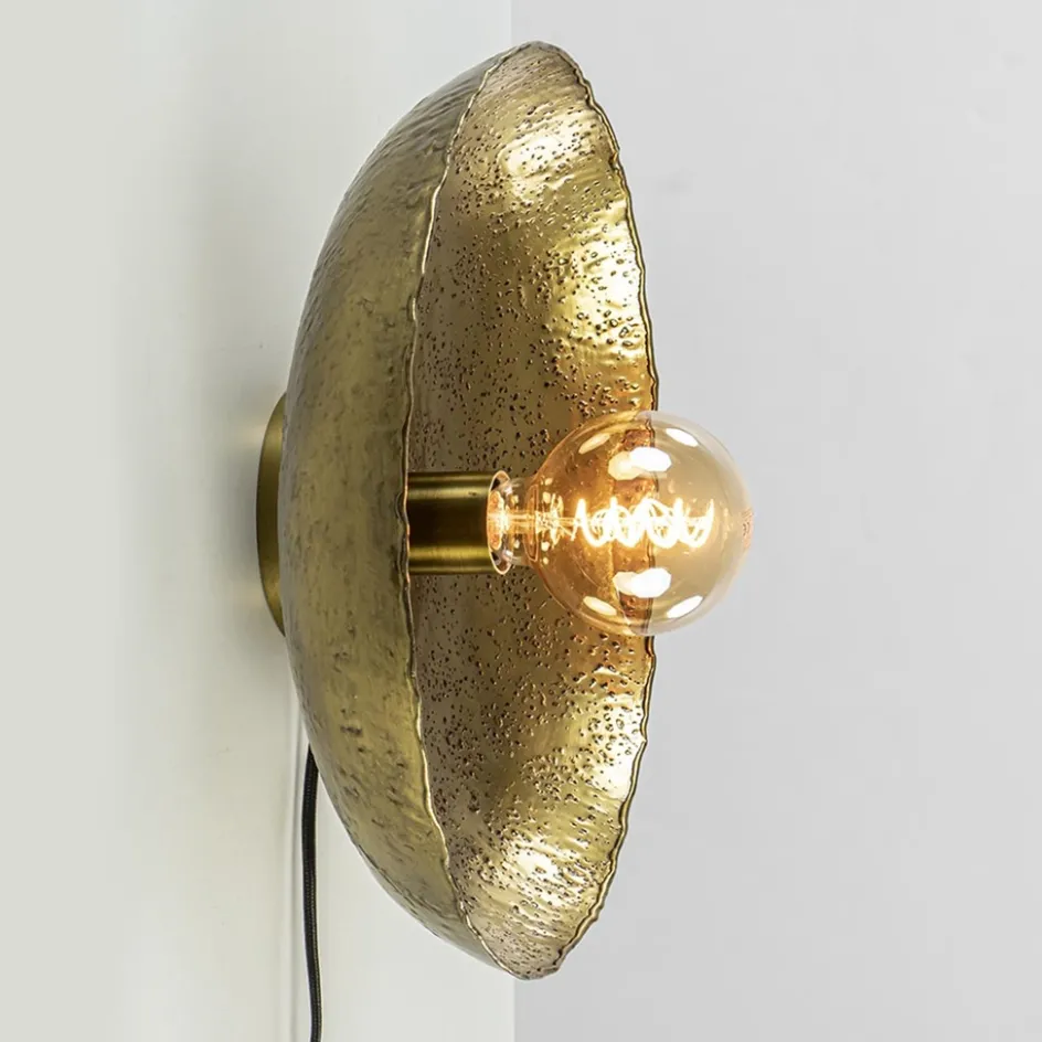 Ronde wandlamp Neva antiek brons met snoer>Straluma Sale