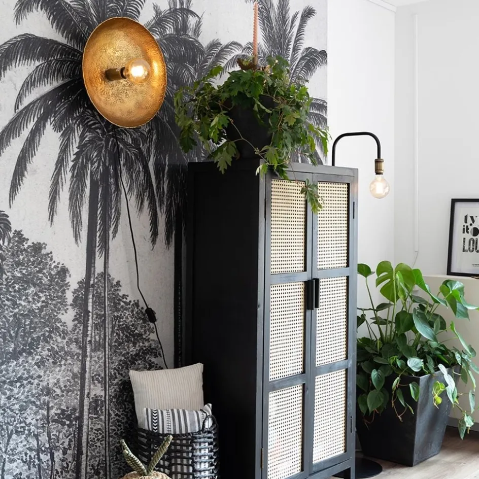 Ronde wandlamp Neva antiek brons met snoer>Straluma Sale